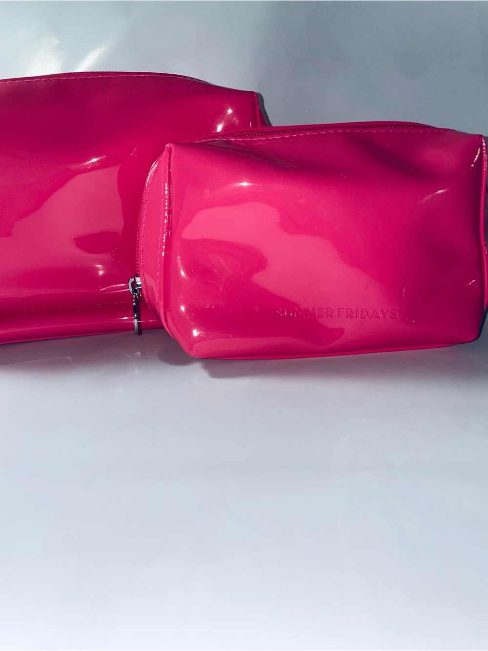 Summer Fridays Glossy Pink Cosmetic Pouch Set
